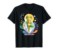 Peaceful Frog Yoga Pose Meditating Zen Balance T-Shirt