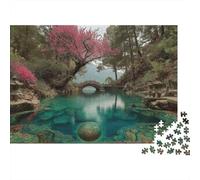 Peaceful Garden Scene 1000 Pieces Eco-Friendly Paper Premium Puzzle for Kids, Mind Relaxation Puzzle, Office Break Fun, Puzzle 38x26cm/1000pcs