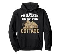 Peaceful I'd Rather Be At The Cottage Cottagecore Aesthetic Pullover Hoodie