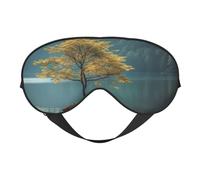 Peaceful Lake and A Tree Sleep Mask for Women & Men - Double-Sided Eye Mask with Adjustable Strap, Soft Silky Feel, Light-Blocking & Breathable for Travel, Nap, Shift Work, Yoga
