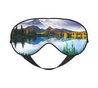 Peaceful Lake Sleep Mask Night's Sleep Soft Eye Mask Adjustable Strap Works Nap Position Sleeping Aid