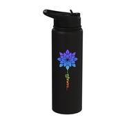Peaceful Lotus Flower Namaste Yoga Art Stainless Steel Insulated Water Bottle