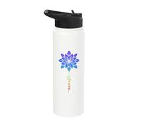 Peaceful Lotus Flower Namaste Yoga Art Stainless Steel Insulated Water Bottle