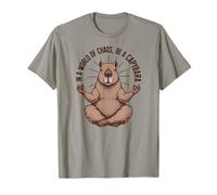 Peaceful Meditating Capybara | Funny Cute Zen Animal Yoga T-Shirt