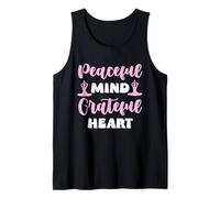Peaceful Mind Grateful Heart Yoga Meditation Quote Tank Top