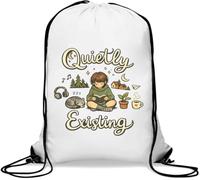 Peaceful moments of calm and relaxation Gym Sack Casual Drawstring Bag White