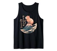 Peaceful Mountain Capybara Mount Fuji Kawaii Rodent Tank Top