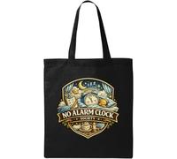 Peaceful night and cozy morning routine Natural Cotton Tote Bag Black