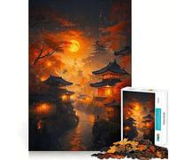 Peaceful Night City 1000 Piece Jigsaw Puzzles for Adults Jigsaw Logic Sense Toy Leisure Fun Smooth Edge Heartfelt Gift (50x75cm)