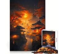 Peaceful Night City 1000 Piece Jigsaw Puzzles for Adults Jigsaw Logic Sense Toy Leisure Fun Smooth Edge Heartfelt Gift (50x75cm)