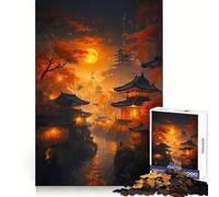 Peaceful Night City Jigsaw Puzzles for Adults 1000 Piece Reason Skill Toy Anxiety Relief Exact Cut Elegant Gift (38x26cm)