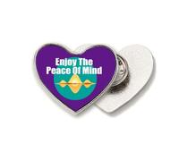 Peaceful Night Dreams Art Deco Fashion Heart Metal Pin Brooch Clip Love