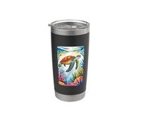 Peaceful Ocean Turtle & Colorful Reef Stainless Steel Insulated Tumbler