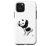Peaceful Panda with 'Wa' Seal - Minimal Zen Art Case for iPhone 11 Pro