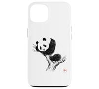 Peaceful Panda with 'Wa' Seal - Minimal Zen Art Case for iPhone 13