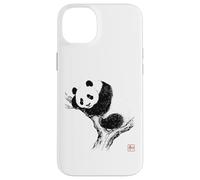 Peaceful Panda with 'Wa' Seal - Minimal Zen Art Case for iPhone 14 Plus