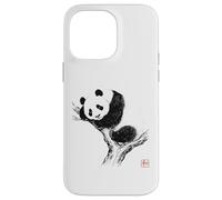 Peaceful Panda with 'Wa' Seal - Minimal Zen Art Case for iPhone 14 Pro Max