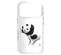 Peaceful Panda with 'Wa' Seal - Minimal Zen Art Case for iPhone 17 Pro