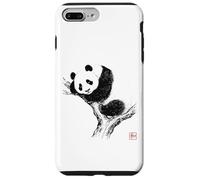 Peaceful Panda with 'Wa' Seal - Minimal Zen Art Case for iPhone 7 Plus/8 Plus