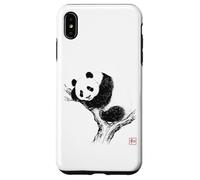 Peaceful Panda with 'Wa' Seal - Minimal Zen Art Case for iPhone XS Max
