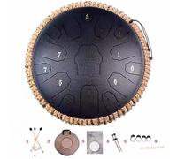 Peaceful Percussion: Find Inner Peace with Your Personalized, Mindful Melody 13-Inch 15-Note Rain Drum(Brown)