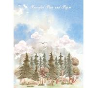Peaceful Pine and Paper Watercolor Composition Notebook: Matte ~ Watermark on each page ~ 8 x 10 ~ Wide Ruled ~ Nature Lovers ~ 100 Cream Pages