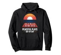Peaceful Plays Backgammon Sunset Design Pullover Hoodie
