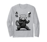 Peaceful Red Panda Tai Chi Martial Arts Yin Yang Balance Long Sleeve T-Shirt