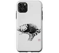 Peaceful Red Panda with 'Wa' Seal - Minimal Zen Art Case for iPhone 11 Pro Max