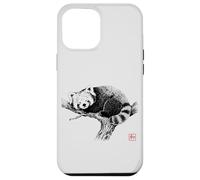Peaceful Red Panda with 'Wa' Seal - Minimal Zen Art Case for iPhone 12 Pro Max
