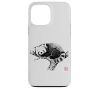 Peaceful Red Panda with 'Wa' Seal - Minimal Zen Art Case for iPhone 13 Pro Max