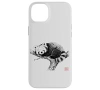 Peaceful Red Panda with 'Wa' Seal - Minimal Zen Art Case for iPhone 14 Plus