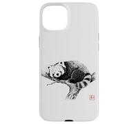 Peaceful Red Panda with 'Wa' Seal - Minimal Zen Art Case for iPhone 15 Plus