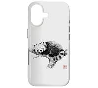 Peaceful Red Panda with 'Wa' Seal - Minimal Zen Art Case for iPhone 17