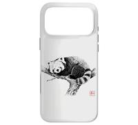 Peaceful Red Panda with 'Wa' Seal - Minimal Zen Art Case for iPhone 17 Pro Max
