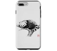 Peaceful Red Panda with 'Wa' Seal - Minimal Zen Art Case for iPhone 7 Plus/8 Plus