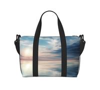 Peaceful Seascape Travel Tote Bag Unisex, Water-Resistant Weekend Gym Bag, Large Capacity Adjustable Shoulder Strap Travel Bag