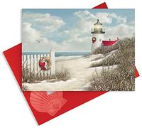 Peaceful Shore Lighthouse Scene 16 Holiday Boxed Greeting Cards and Envelopes
