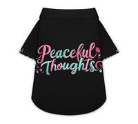 Peaceful Thoughts Dog Hawaiian Shirt Stretch Collar Button Down Pet Clothes for Small Medium Puppy