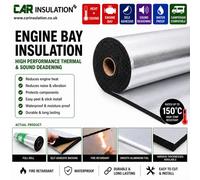 PeaceMAT 10mm Engine Bay Heat Insulation Mat - High Temperature Under Bonnet Heat Shield (Glassmat Htx - 1.5M²)