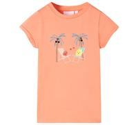 (peach, 104 (3-4y)) Kids' T-shirt Short Sleeves Children's T Shirt Tee Kids' Top Cartoon Design