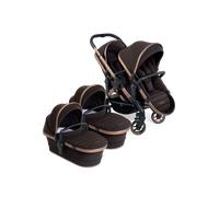 Peach 7 Pecan Pushchair and Carrycot - Twin