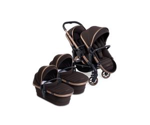 Peach 7 Pecan Pushchair and Carrycot - Twin