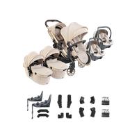 Peach 8 Biscotti Pushchair and Carrycot - Twin 360 Car Seat Combo