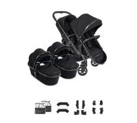 Peach 8 Black Pushchair and Carrycot - Twin