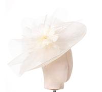 Peach Accessories Azure Majesty The Elegance And Grandeur Fascinator Hat In Ivory Ivory One Size
