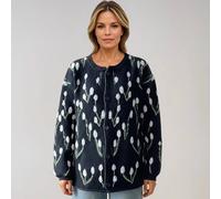Peach Accessories Black & White Snowdrops Knit Cardigan Black
