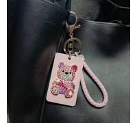 Peach Accessories Cute And Blingy Teddy Bear Key Ring In Pink Pink