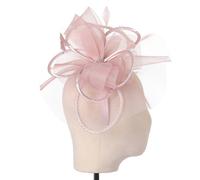 Peach Accessories Jewelled Temptation Exquisite Feathered Fascinator In Dusty Pink Dusty Pink One Size