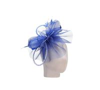 Peach Accessories Jewelled Temptation Exquisite Feathered Fascinator In Royal Royal One Size